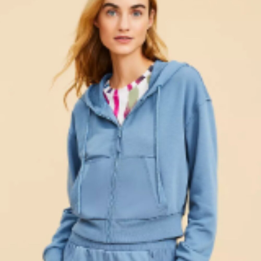 Lou & Grey Light Blue Zip Hoodie